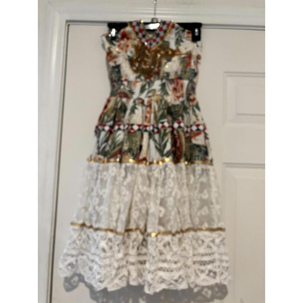 Womens Diamond for Eden floral rhinestone/sequin dress #382